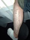 leg tattoos design inked black
